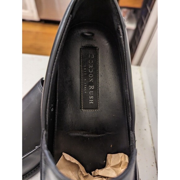 GORDON RUSH Black Made in Italy MEN'S slip-on Loafers Size 8 1/2 - Picture 7 of 10